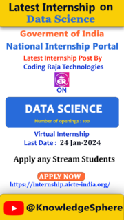 Internship on Data Science | National internship Portal | Internship of Data Science