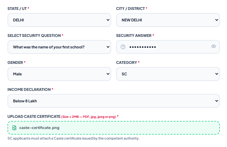 07-location-security-category Student Registration Process of National Internship Portal for Students 2026 in Details