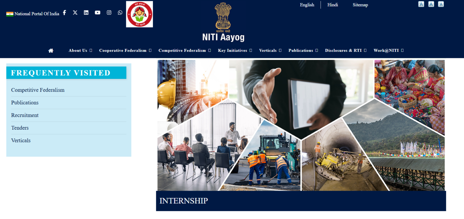 NITI Aayog Winter Internship 2024 Online Application Details AICTE