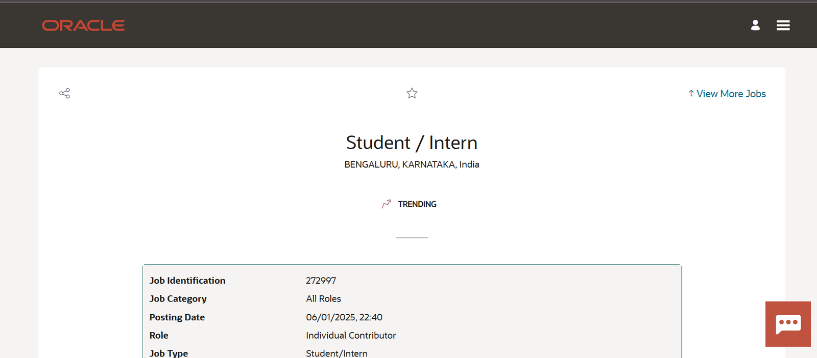 Top Companies Oracle, Harman and Intel Internship Opportunities for