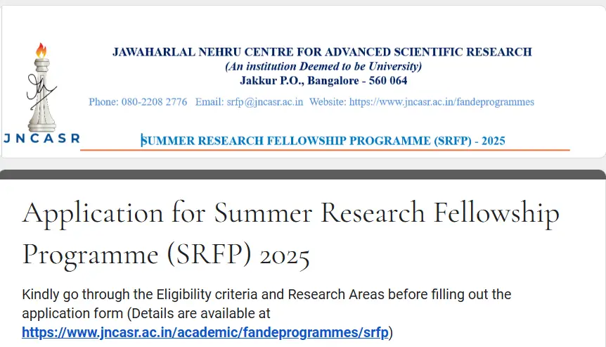 image-6 JNCASR Summer Internship 2025 : A Golden Opportunity for Aspiring Researchers