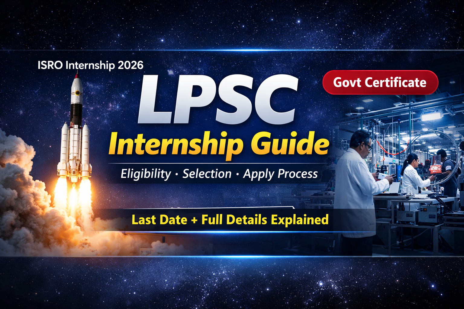 How to Apply for ISRO LPSC Internship – Eligibility, Selection Process, Stipend & Last Date