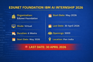 IBM AI Internship 2026 – 5000 Seats, Free Certificate - AICTE ...