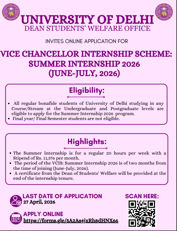 image-14 Vice Chancellor Internship Scheme Summer Internship 2026 – Complete Guide, Eligibility, Benefits & Application Process