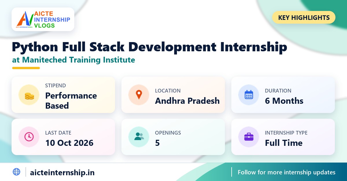 maniteched-training-institute-python-full-stack-internship-2026-highlights Maniteched Training Institute Python Full Stack Internship 2026