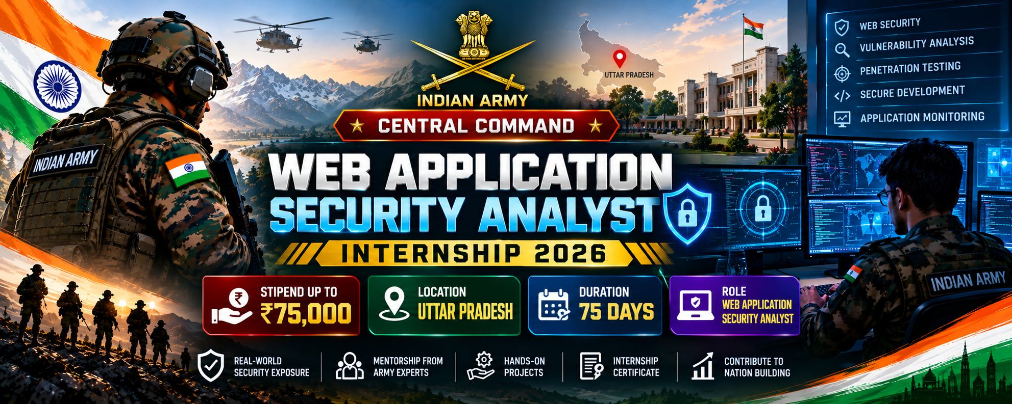 Indian Army Web Application Security Analyst Internship 2026