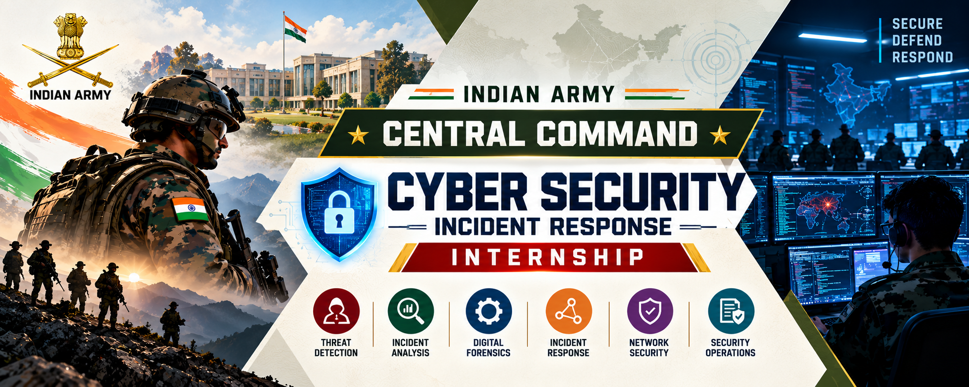 Indian Army Central Command Cyber Security Incident Response Internship