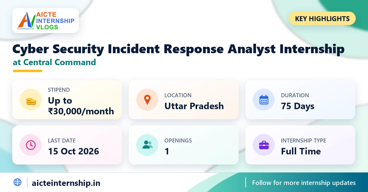central-command-cyber-security-incident-response-internship-2026-highlights Indian Army Central Command Cyber Security Incident Response Internship