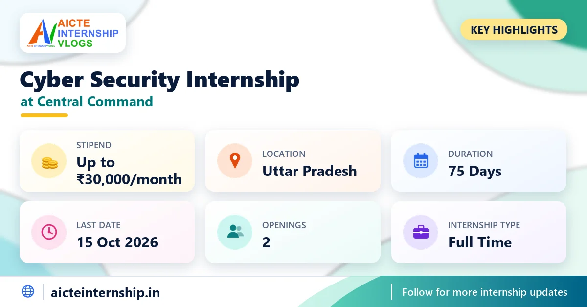 central-command-cyber-security-internship-2026-highlights Indian Army Central Command Cyber Security Internship 2026