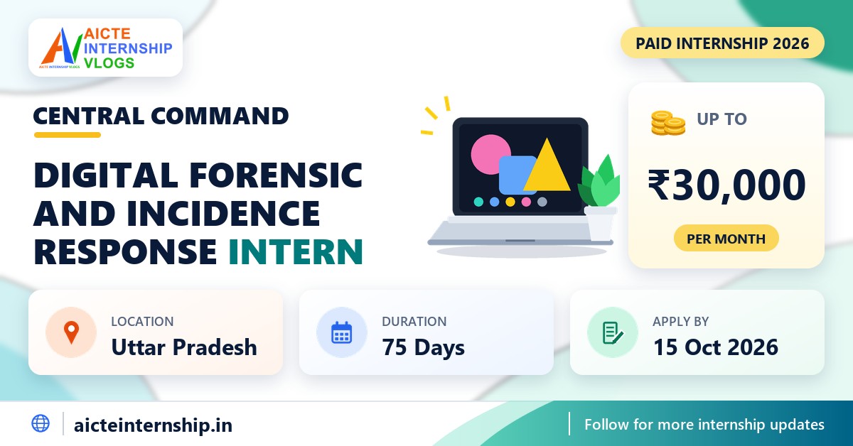 Indian Army Central Command Digital forensic and incidence Internship