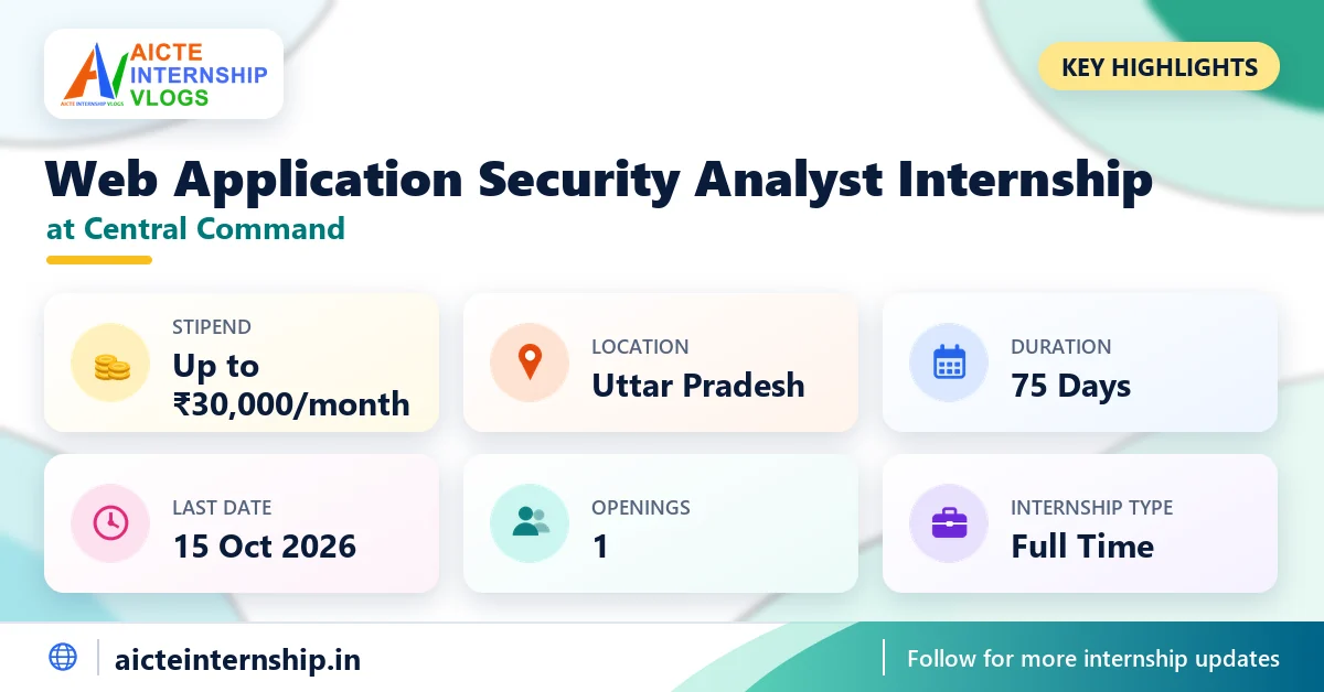 central-command-web-application-security-analyst-internship-2026-highlights Indian Army Web Application Security Analyst Internship 2026