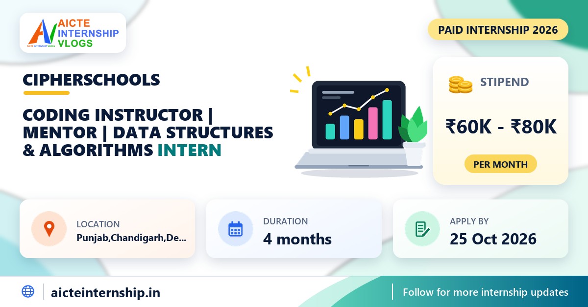 CipherSchools Coding Instructor | Mentor | Data Internship