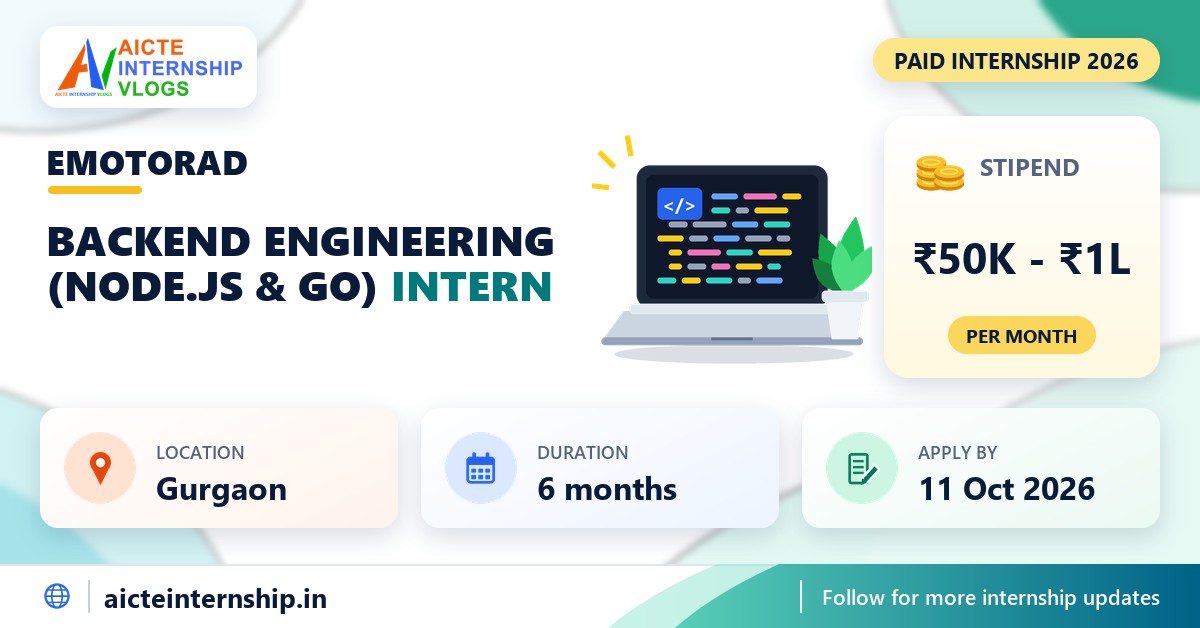 EMotorad Backend Engineering (Node.js & Go) Internship 2026