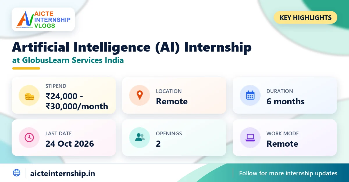 globuslearn-services-india-artificial-intelligence-internship-2026-highlights GlobusLearn Services India Artificial Intelligence Internship