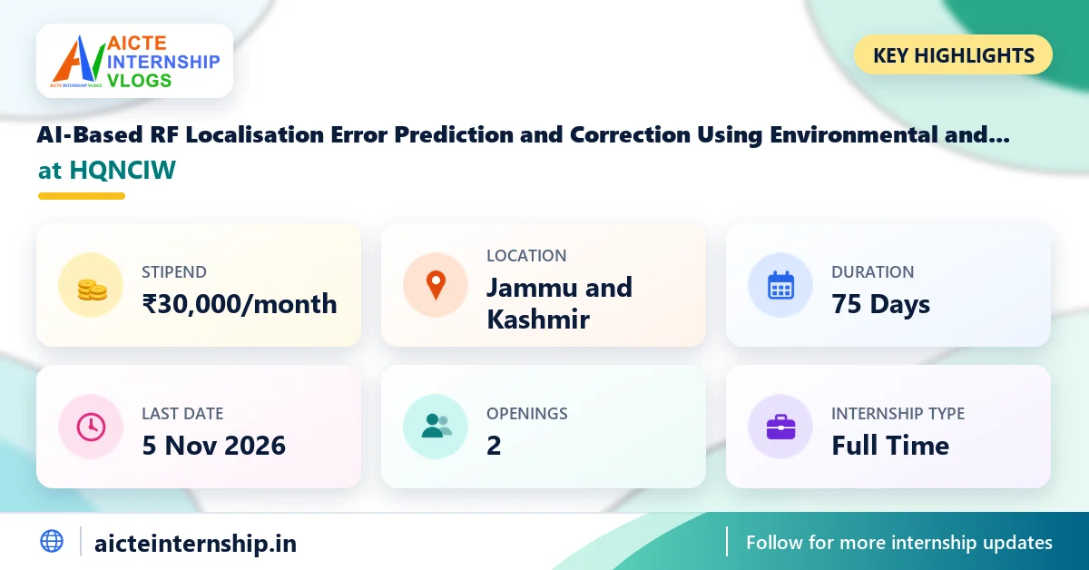 hqnciw-ai-based-rf-localisation-error-prediction-internship-2026-highlights HQNCIW AI-Based RF Localisation Error Prediction Internship