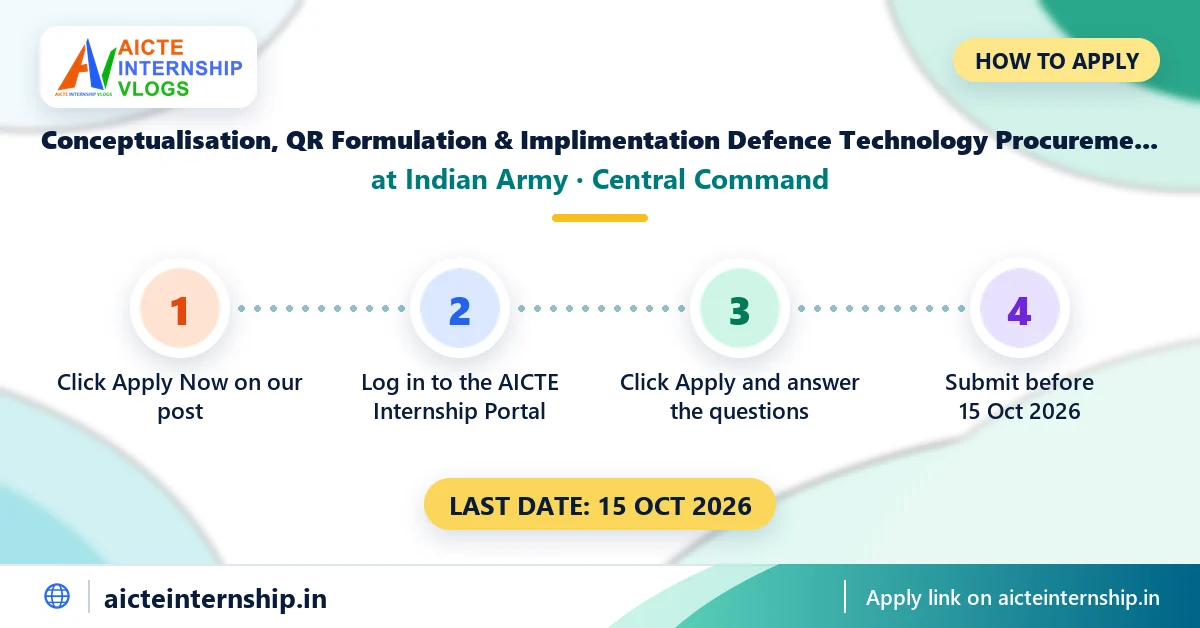 indian-army-central-command-conceptualisation-qr-formulation-and-internship-2026-how-to-apply Indian Army Conceptualisation, QR Formulation Internship 2026