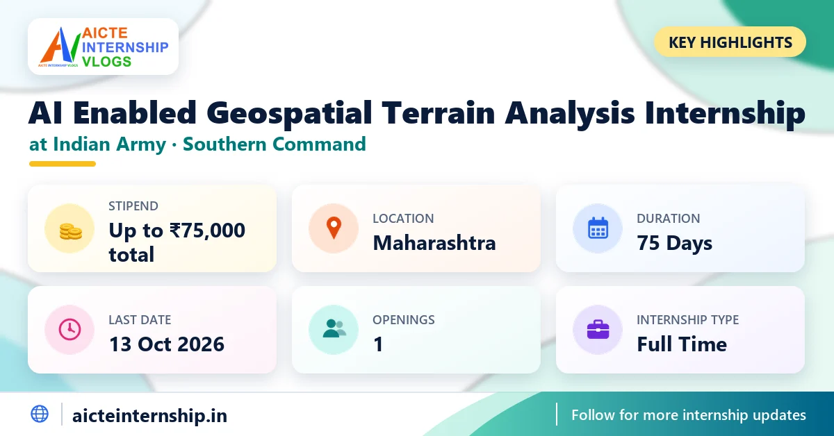 indian-army-southern-command-ai-enabled-geospatial-terrain-analysis-internship-2-highlights Indian Army AI Enabled Geospatial Terrain Analysis Internship 2026