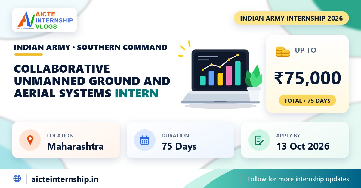Indian Army Collaborative Unmanned Ground and Aerial Internship