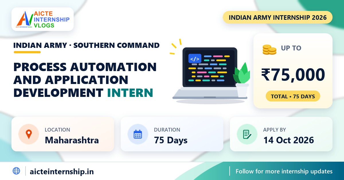 Indian Army Process Automation and Application Development Internship