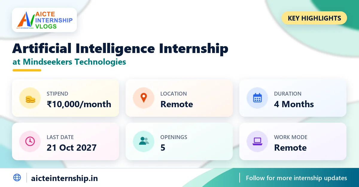 mindseekers-technologies-artificial-intelligence-internship-2026-highlights Mindseekers Technologies Artificial Intelligence Internship