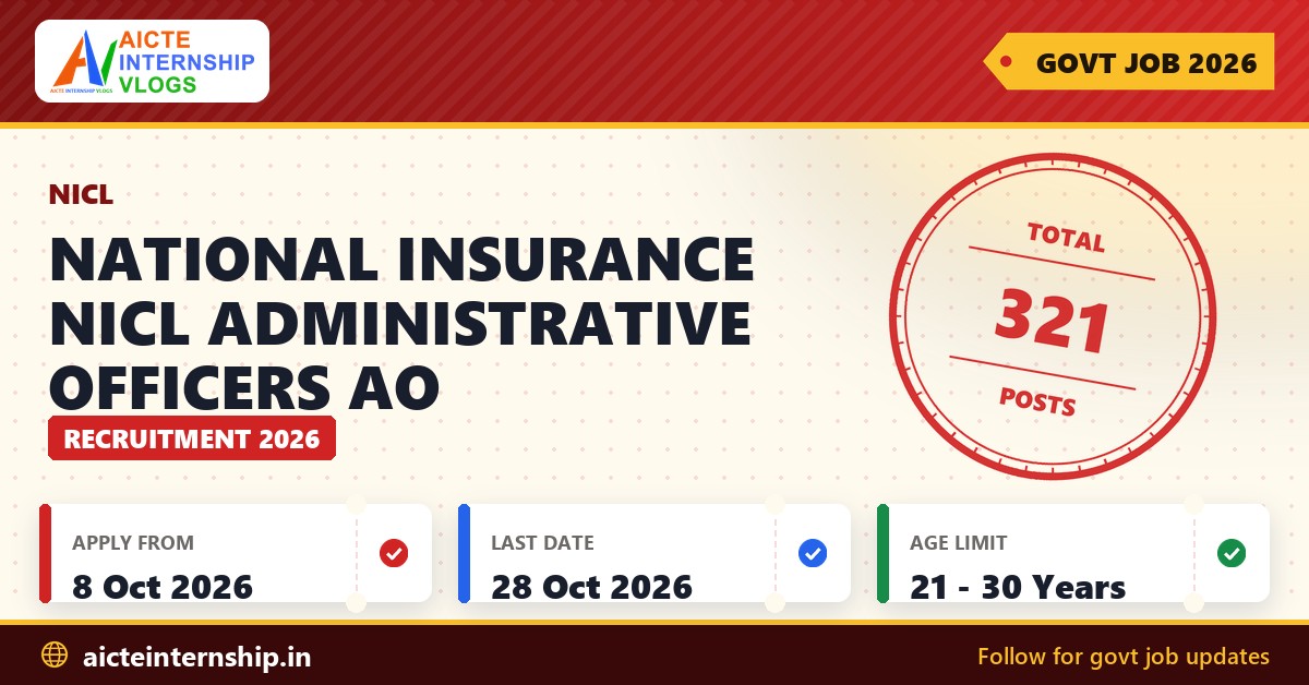 National Insurance NICL Administrative Officers Recruitment 2026