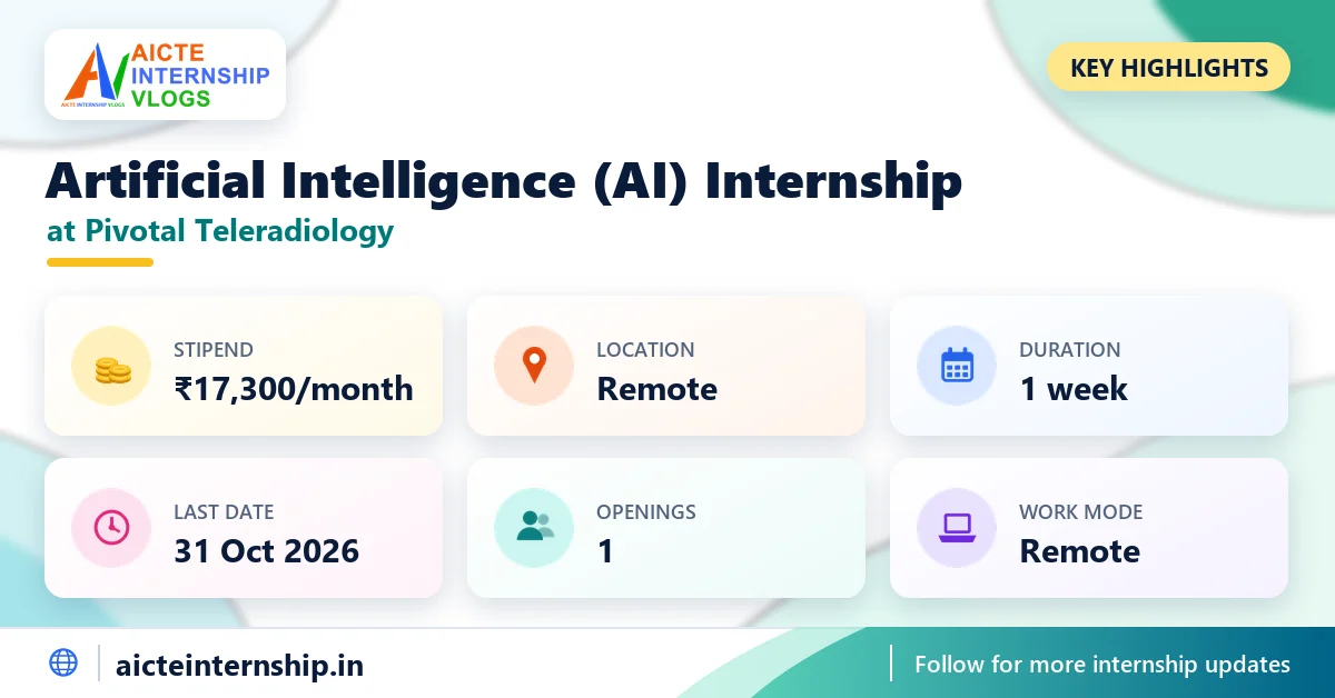 pivotal-teleradiology-artificial-intelligence-internship-2026-highlights Pivotal Teleradiology Artificial Intelligence Internship