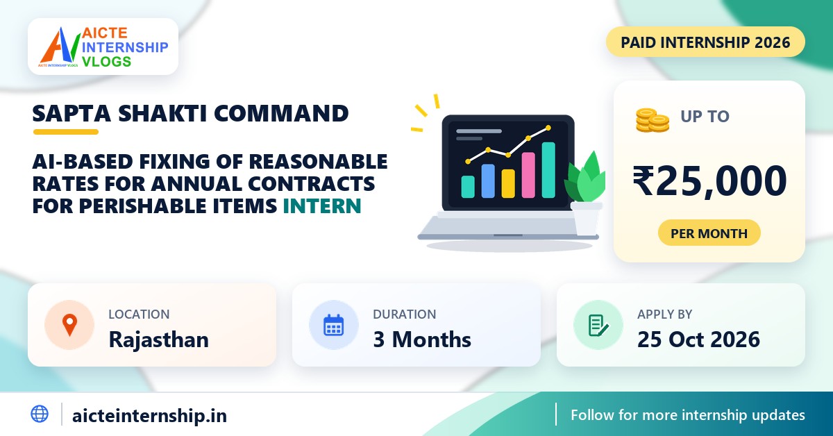 Sapta Shakti Command AI-Based Fixing Internship 2026