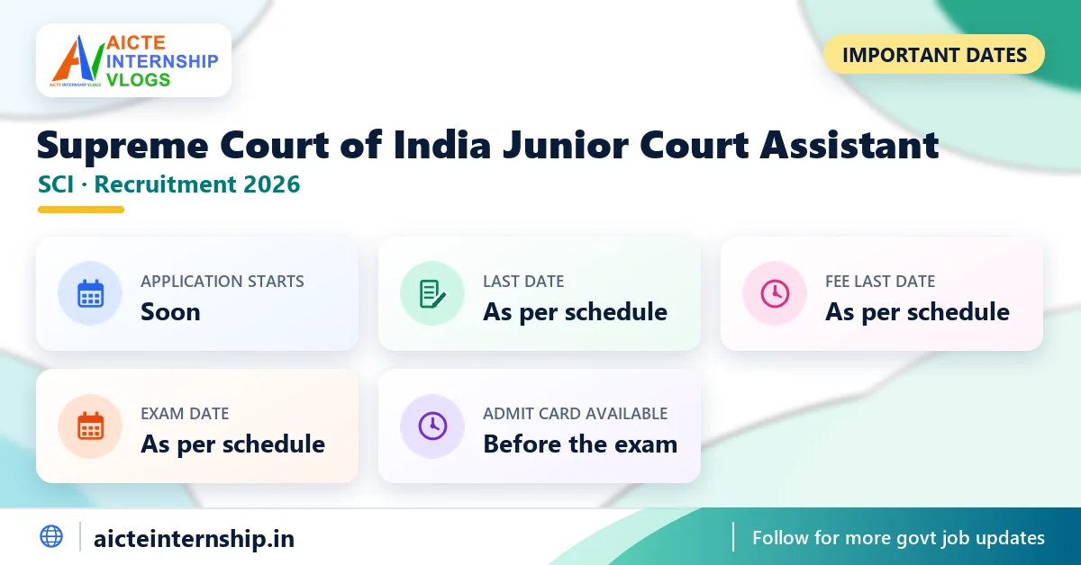 supreme-court-of-india-junior-court-assistant-recruitment-2026-dates Supreme Court of India Junior Court Assistant Recruitment 2026