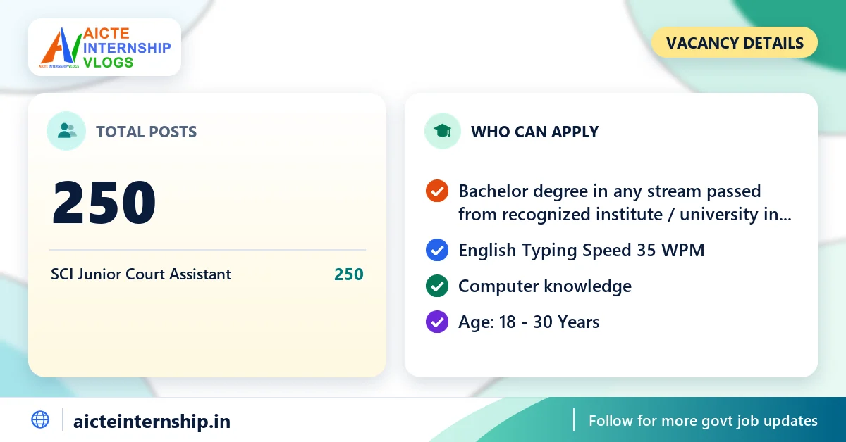 supreme-court-of-india-junior-court-assistant-recruitment-2026-vacancy Supreme Court of India Junior Court Assistant Recruitment 2026