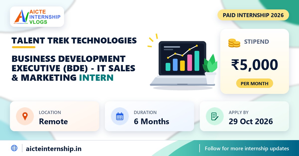 Talent Trek Technologies Business Development Internship