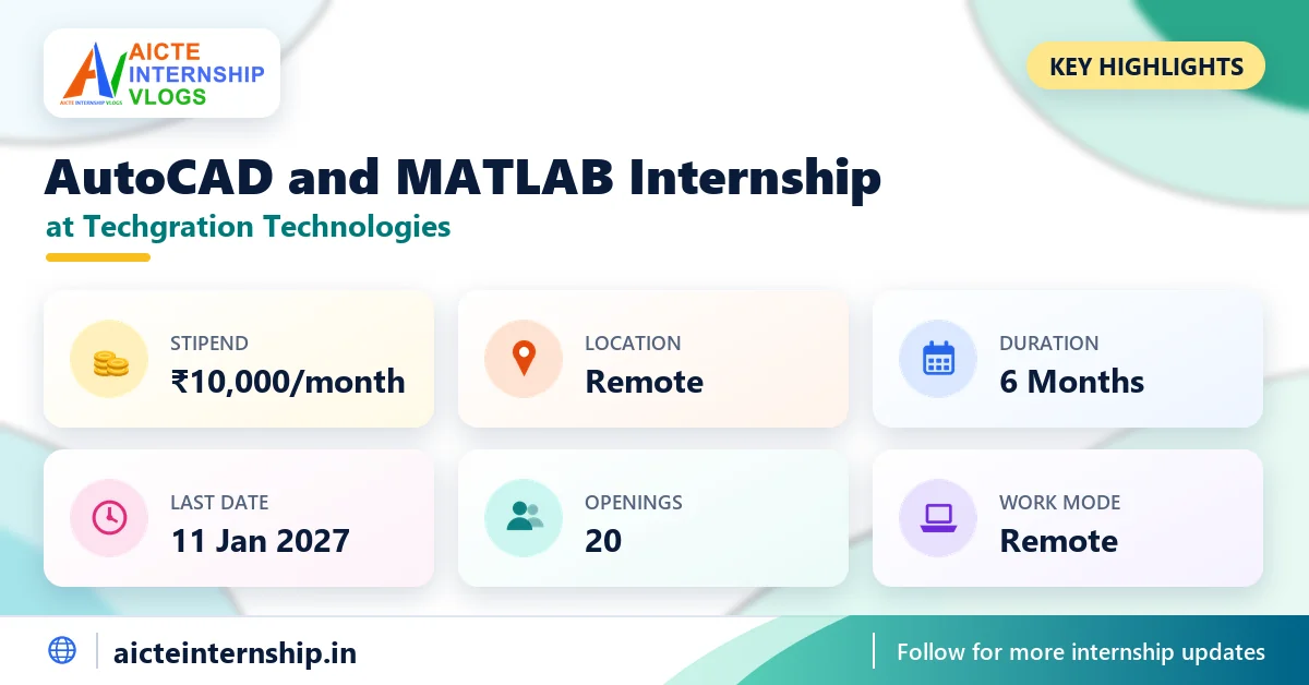 techgration-technologies-autocad-and-matlab-internship-2026-highlights Techgration Technologies AutoCAD and MATLAB Internship 2026