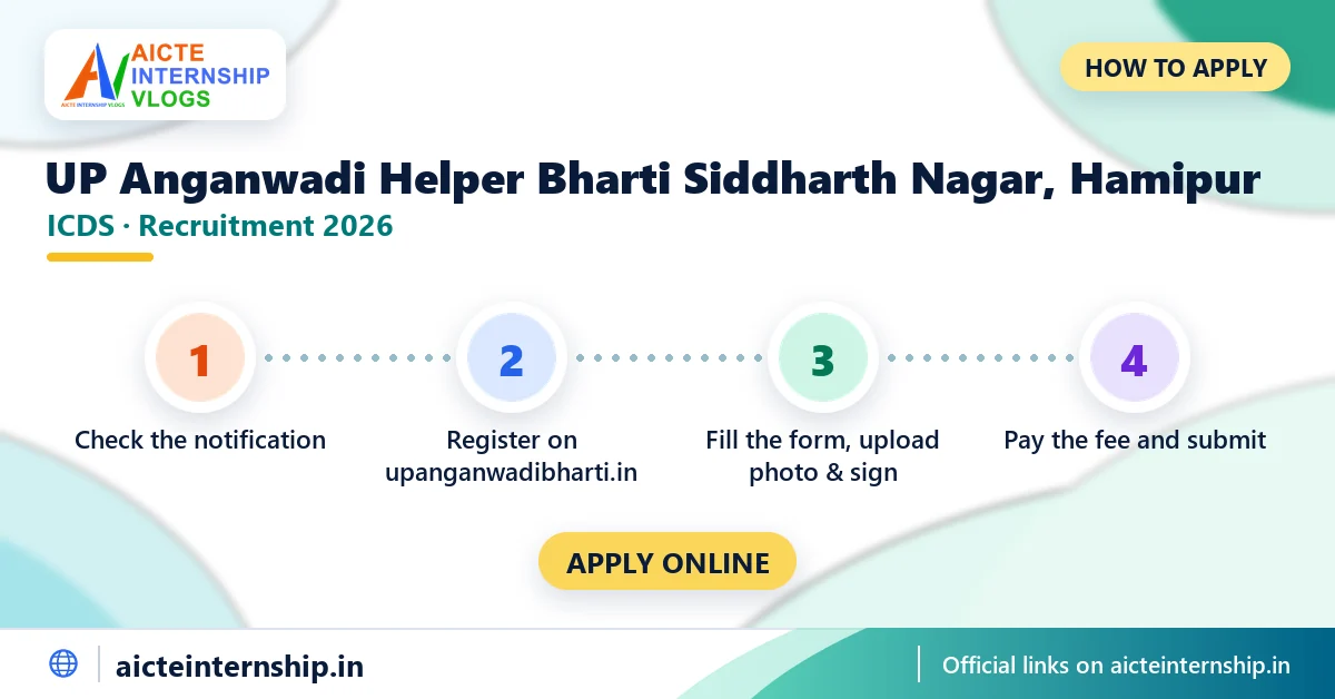 up-anganwadi-helper-bharti-siddharth-nagar-recruitment-2026-apply UP Anganwadi Helper Bharti Siddharth Nagar Recruitment 2026