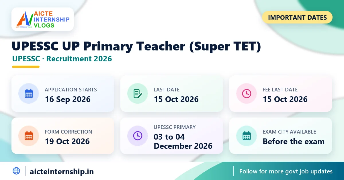 upessc-up-primary-teacher-super-tet-recruitment-2026-dates UPESSC UP Primary Teacher (Super TET) Recruitment 2026